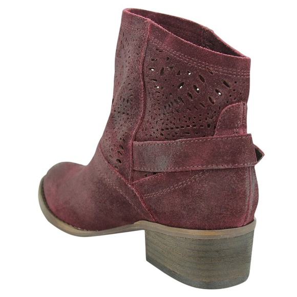 NWOT Burgandy soft leather Booties - Picture 5 of 5